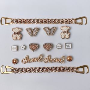 New Shoe Accessories 14/16Pcs Double White Bear Letter Plate Set and Other Exquisite Shoe Decorative Accessories Jewelry Can Be Used as a Gift