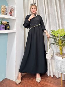 LAYLA DRESS GAMIS CRINGKLE AIRFLOW PREMIUM TERBARU TERMURAH JOKAM FASHION MUSLIM GAMIS WANITA DEWASA REMAJA
