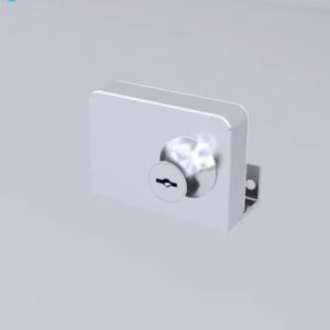 Single Double Glass Lock Showcase Push Sliding Locks Zinc Alloy Display Cabinet Lock With Key Suit For 5-8mm Glass Door