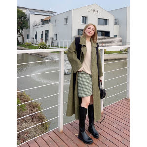 Vogana High Waist A-Line Mini Skirt Korean Style Plaid Conceal Meat Slimming  Vintage Short Skirt plus Size Womens Clothing