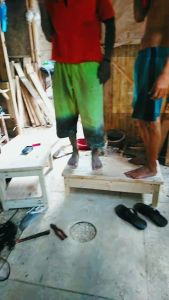 Meja Kayu Jati Belanda Serbaguna SIAP PAKAI P50 L32 T22 COKLAT