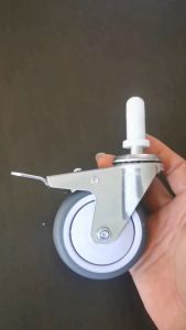 ล้อยางTPR3"นิ้ว หัวเดือยแกนสวม (แบบมีเบรค)