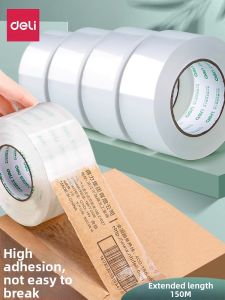De Li | Deli Wide Transparent Packaging Tape Sealing Adhesive Paper 6cm High Visibility No Residue Box Sealing Tape Business Supplies