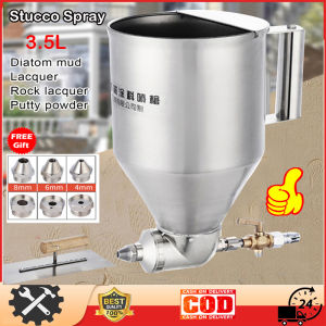 ⭐️【COD+Local Warehouse】⭐3.5L Stucco Spray G-Un Cement Mortar Sprayer Hopper Jet Paint Wall Concrete ToolsManual ButtonEnlarged Feeding PortSmooth Discharge Uniform Spray
