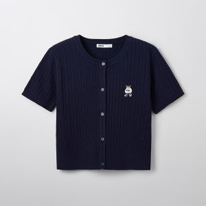 spao | Summer Ladies Genius Girl Style Bear Short Sleeve Sweater