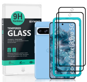 Ibywind Google Pixel 8 Pro 5G [2PCS Pack] Tempered Glass Screen Protector With Easy Install Kit