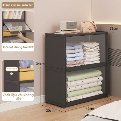 GENUO | Tủ Quần Áo Trẻ Em Chống Bụi Dễ Lắp Ráp
