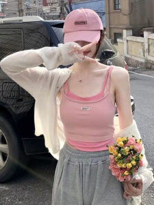 Áo Ba Lỗ Nữ Mùa Hè Áo Khoác Ngoài Áo Ngực Áo Ba Lỗ Nữ Áo Ba Lỗ Nữ Cổ Chữ V Tay Áo Ngắn Bằng Vải Lụa