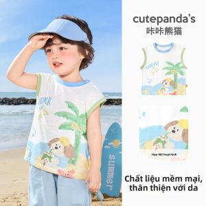 CUTEPANDAS | Áo Măng Tô Mỏng Không Tay Hình Cartoon Dễ Thương