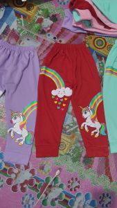 Celana Panjang Anak Perempuan Legging Panjang Anak Cewek Motif Unicorn Rainbow Umur 2-11thn [COD]