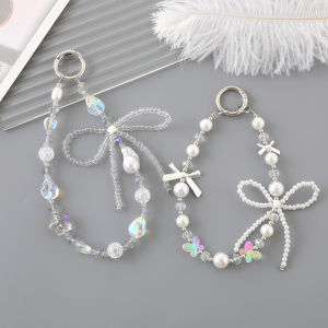 Pearl Bow Beaded Phone Chain