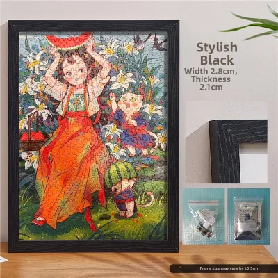 1000 Piece Puzzle Picture Frame Double Sided Mounting 75x50cm