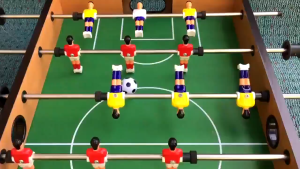 Helens 20-inch wooden football table-Childrens family entertainment football game set-Football game table