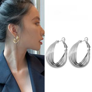 Exaggerated Golden Earrings Womens Fashion Jewelry Unique Luxury Feelings Oversize Ear Cuffs Stylish Trendy Ear Decorations