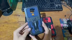 Case For Samsung Galaxy A72 New Casing Hp Kickstand Clip Hardcase I-Crystal Casing Hp Robot