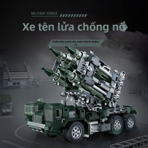 TAOZIAWA | Mô Hình Khối Xây Dựng Bệ Pháo Phòng Không Quân Sự