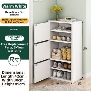 XUNHUAI | Narrow Tall Entryway Shoe Cabinet