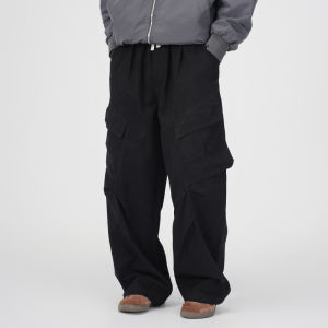 Wassup Retro Japanese Style Mens Workwear Pants Casual Straight Leg Wide Leg Loose Fit Long Trousers Trendy American Style