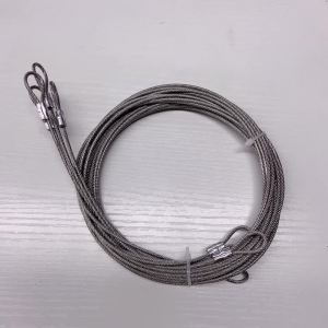 2M Wire Rope 4 Roll 304 Stainless Steel Cable with Crimp Sleeves Rustproof Cable for Garden Trellis Clothesline Railing Trellis