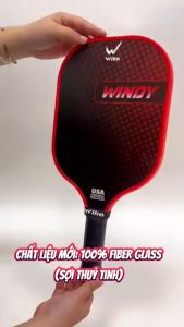 Vợt PIckleball Wika Windy Chính hãng trọng lượng siêu nhẹChất liệu: 100% Fiber GlassCán vợt bề mặt PU cao cấp