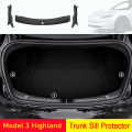 Rear Bumper Guard Protector for Tesla Model 3 Highland Trunk Door Sill Mat TPE Cover Trim Model 3 2024 2025 Interior Accessories. 