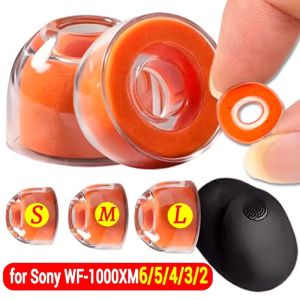 3Pairs For SONY WF-1000XM6/5/4/3/2 Eartips Double-layered Liquid Silicone Memory Foam EarTips Orange Noise Isolation Earphone Earbuds