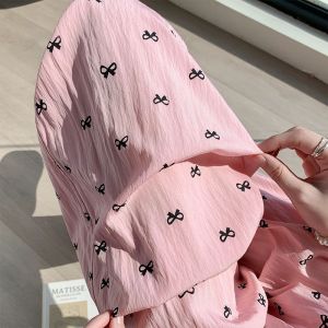 Quần Ống Rộng in Hình Bướm Cotton Lanh Mùa Hè Cho Nữ Quần Ống Đứng Cạp Cao Vải Lụa Băng Quần Ống Rộng Thoải Mái