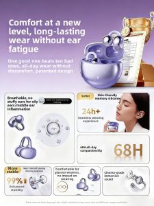 Jieyang | Wireless Bluetooth Earrings Headphones Noise Cancellation