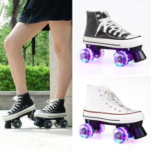 SHANNAIER | Double Row Roller Skates for Adults and Children Flashing Design