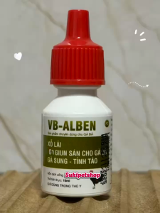 VB-ALBEN - 10ML - SẢN PHẨM XỔ LÃI TẨY GIUN SÁN CHO GÀ ĐÁ GIÚP VẬT NUÔI SUNG VÀ TỈNH TÁO HƠN