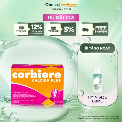 Thực phẩm bảo vệ sức khỏe Corbiere Calcium Plus Mới - Canxi hữu cơ + D3 + K2