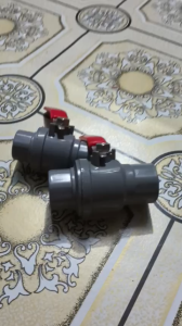 Van Nhựa Bi Tay Gạt Inox - Nhựa PVC - Van nhựa khoá nước - Phi 2127