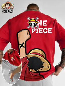 Bandai | One Piece Luffy Zoro Graphic T Shirts Man Anime Print Summer Y2k Casual Oversized Short Sleeve Streetwear Harajuku