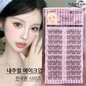 VelvetLash【Local Stock】Korean Eyelashes Natural False Eyelashes Manga Lashes The Lazy Lash Clusters Rich Daughters Fake Eyelashes