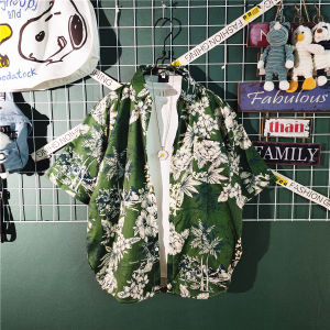 Summer Thin Floral Shirt Set for Men Beach Vacation Casual Wear Loose Fit Short Sleeve Printed Shirt Youth Trend Summer 2023