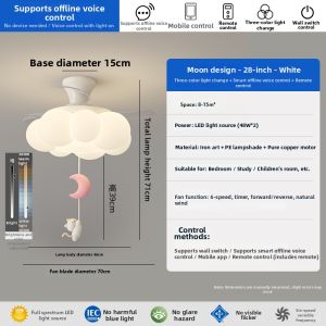 oaArtstandard | Creative Creamy Style Universal Childrens Fan Light