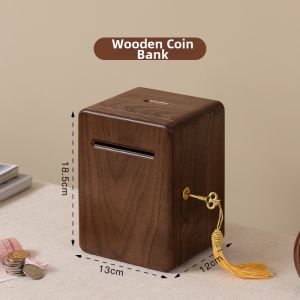 FANHAN | Lockable Wooden Large Capacity Savings Box