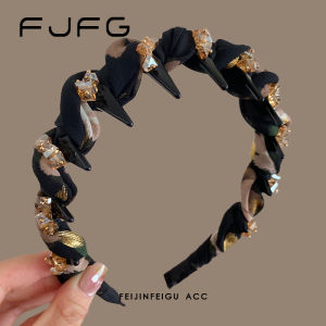 Womens Summer New Oil Painting Hairband Heightening Forehead Small Face Teeth Comb Anti-slip Stylish Versatile Hair Clip