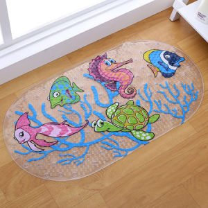 Anti-Slip Bath Mat for Babies And Children Cartoon Bathroom Mat Swimming Pool Foot Pad Home Use Modern Simple Style PVC Material