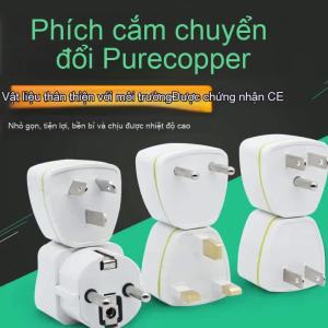 EELHOE | [NC]1 To 2 Splitter Germany France 5mm Plug To Universal UK/US/EU/AU 2/ 3 Pin Socket[NC]