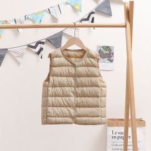 Lightweight down Vest for Children Inner Liner Outerwear Autumn Winter Duck down Vest Boys Girls Middle Large Children