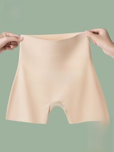 MiiOW | High Waist Ice Silk Seamless Skin Color Safety Pants Womens New 2025 No Inner Panty Required Abdomen Slimming Short Shorts