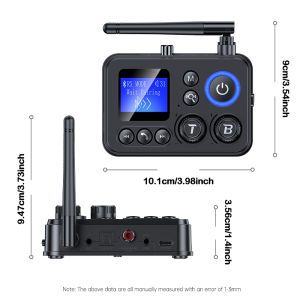 Bluetooth 5.4 Transmitter Receiver  Audio Adapter LCD Display ON/OFF Switch Volume Control Optical AUX RCA for Headphone Speaker