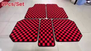 5pcs PERODUA AXIA CARPET Full Seat Checkmate Carpet Dadu Karpet Thailand Floor Mat Dice Carpet Car Mat New Axia Carpet