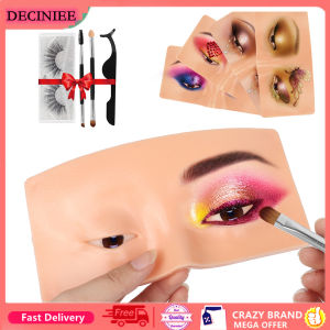 Reusable 5D Cosmetic Makeup Practice Mask Board Pad Skin Eye Face Solution Makeup Mannequin Silicone for Training Supplies