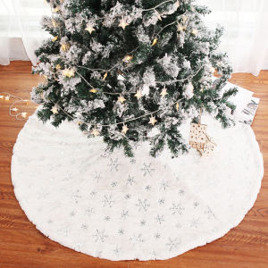 New Christmas Tree Foot Carpet Christmas Tree Skirt Mat Under The Tree Christmas Decorations For Home Snowflake 78/90/122Cm Dia