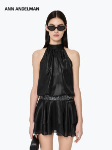 ANN ANDELMAN | Full Rhinestone Waist Flared Layered Dress