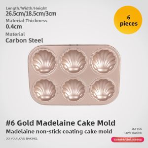 Non-Stick Olive-Shaped Old-Style Butter Cake Baking Mold Home Use Kitchen Baking Tools Carbon Steel Material Chinese Style