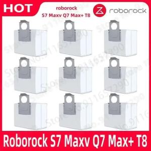 Roborock | Roborock S7 Maxv Q7 Max+ T8 S7 MaxV Ultra Dust Bags Collector Sets Spare Parts Vacuum Cleaner Dustbin Dust Box Accessories