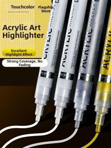 Touch Color | Waterproof Permanent Highlighter Pen White Silver